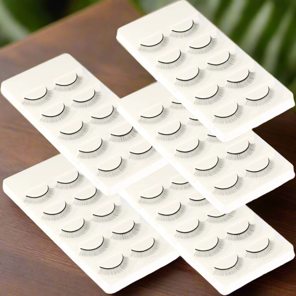 25 pairs Practice Eyelash Extension Self-Adhesive 5 Trays