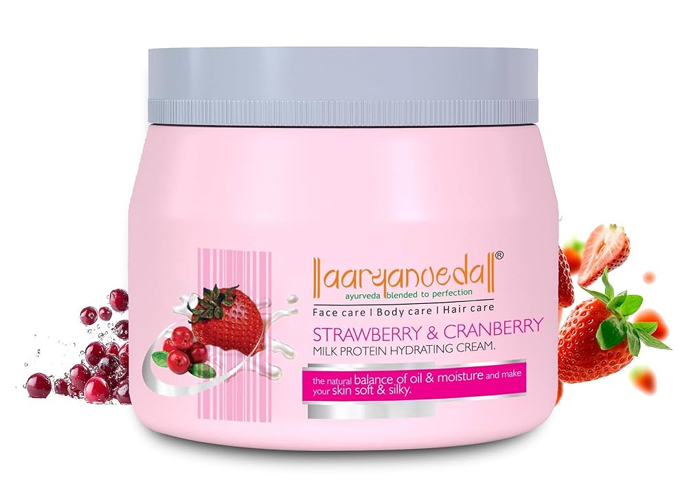Aryanveda Strawberry & Cranberry Massage Cream - 400g