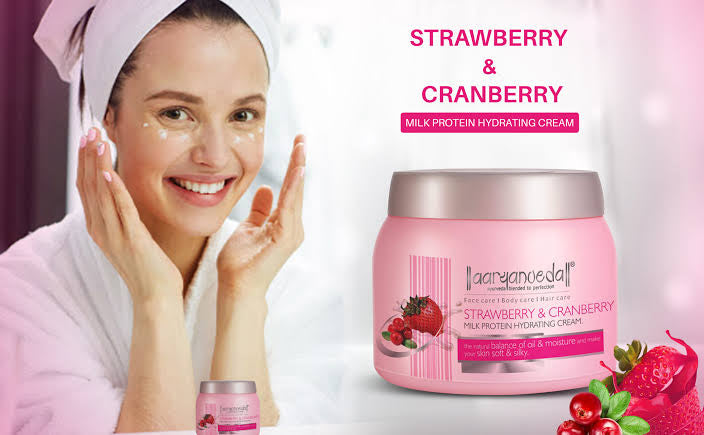 Aryanveda Strawberry & Cranberry Massage Cream - 400g