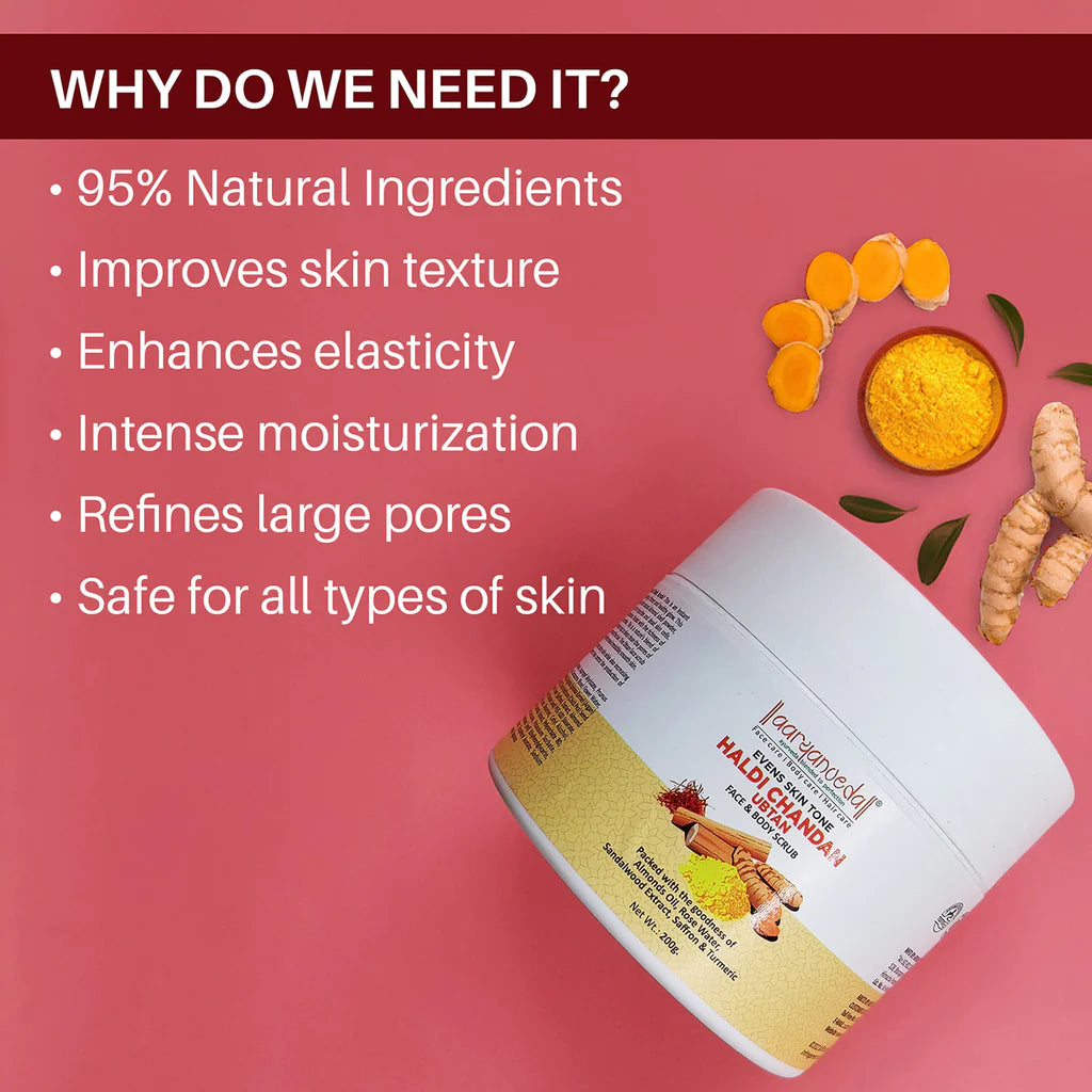 Aryanveda Haldi Chandan Ubtan Scrub - 200g