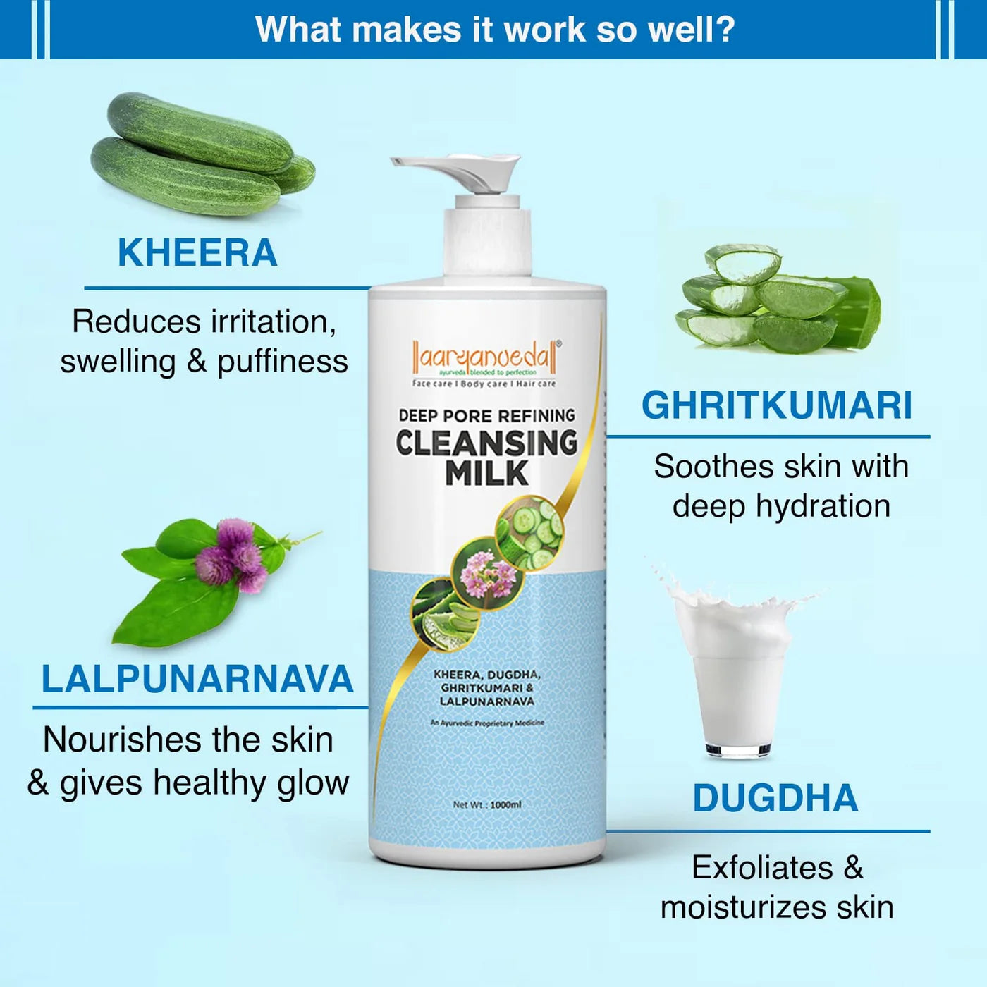 Aryanveda Cleansing Milk - 1L