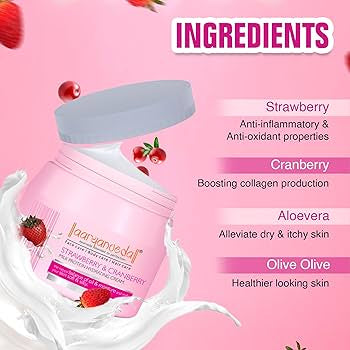 Aryanveda Strawberry & Cranberry Massage Cream - 400g