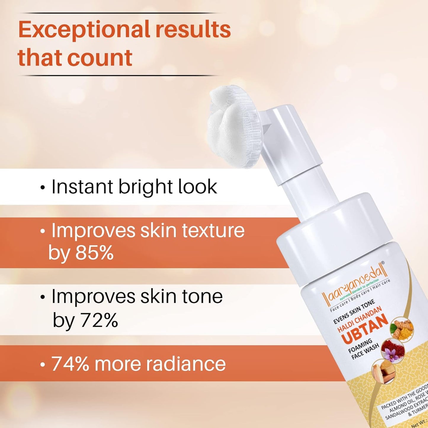 Aryanveda Haldi Chandan Ubtan Face Wash - 100ml