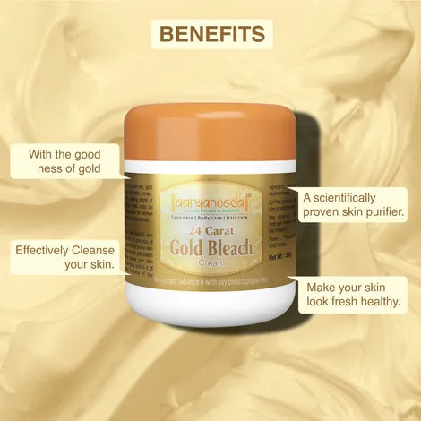 Aryanveda 24 Carat Gold Bleach Cream (450gm)