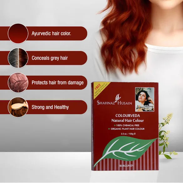 Shahnaz Husain Colourveda Burgundy Henna Hair Color (100gm)