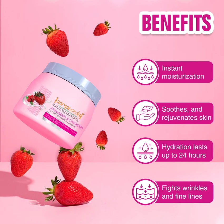 Aryanveda Strawberry & Cranberry Massage Cream - 400g
