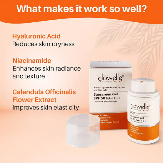 Aryanveda Glowelle Sunscreen Gel SPF 60 - 50ml