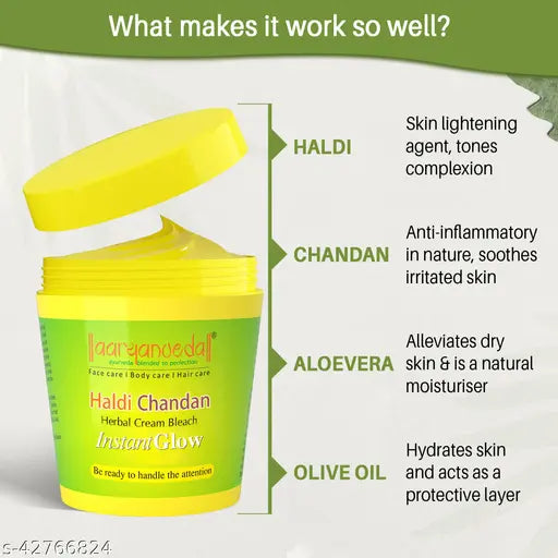 Aryanveda Haldi Chandan Bleach Cream - 250g