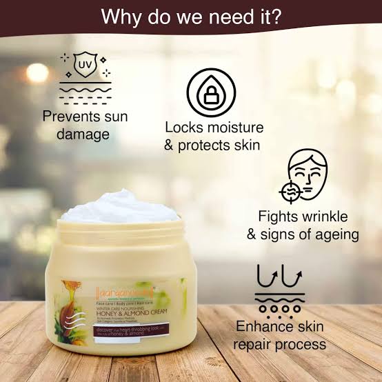 Aryanveda Honey and Almond Cream - 400g