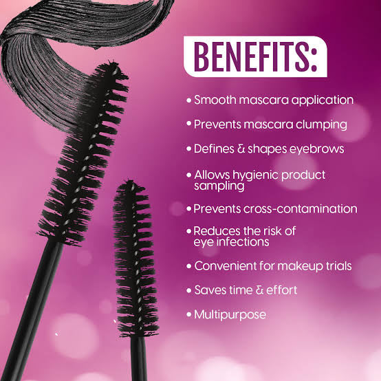 Disposable Spooly Eyebrow Brushes - 50pcs