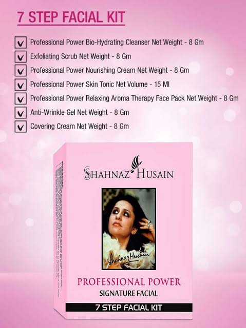 Shahnaz Husain Professional Power Signature Facial Kit - Pack of 7