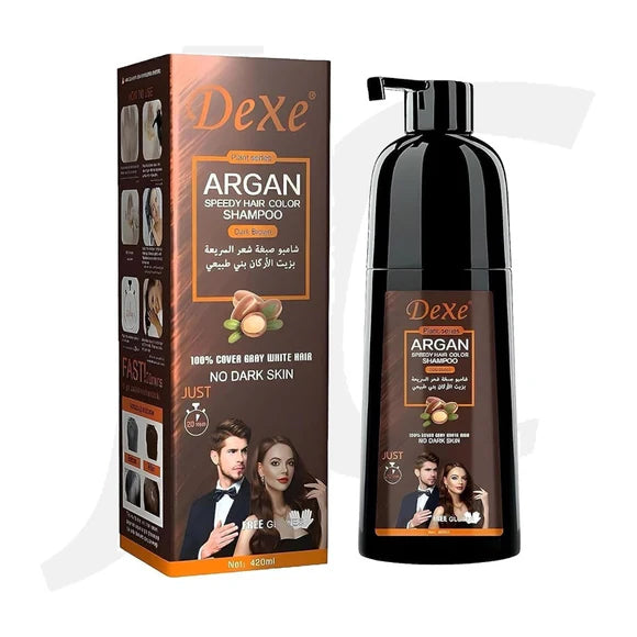 Dexe Argan oil Hair Colour Shampoo - Dark Brown ( Ammonia Free)