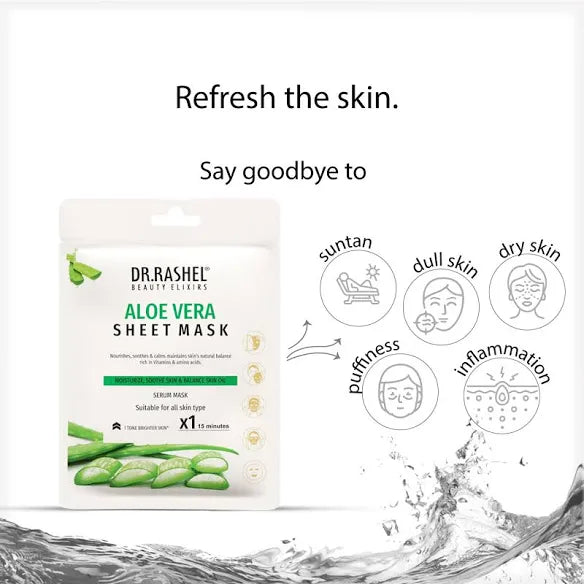 Dr.Rashel Aloe Vera Soothe & Smooth Essence Mask - 1-Mask