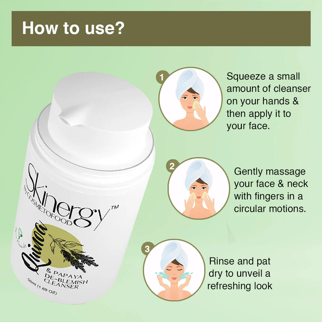 Skin Energy Quinoa & Papaya De-Blemish Cleanser 50 mls