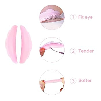 Silicone Eyelash Pads - 10pcs