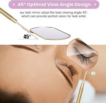 Stainless Steel Lash Extension Mirror - 1pc
