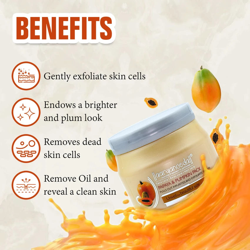 Aryanveda Papaya & Pumpkin Face Pack 400gm
