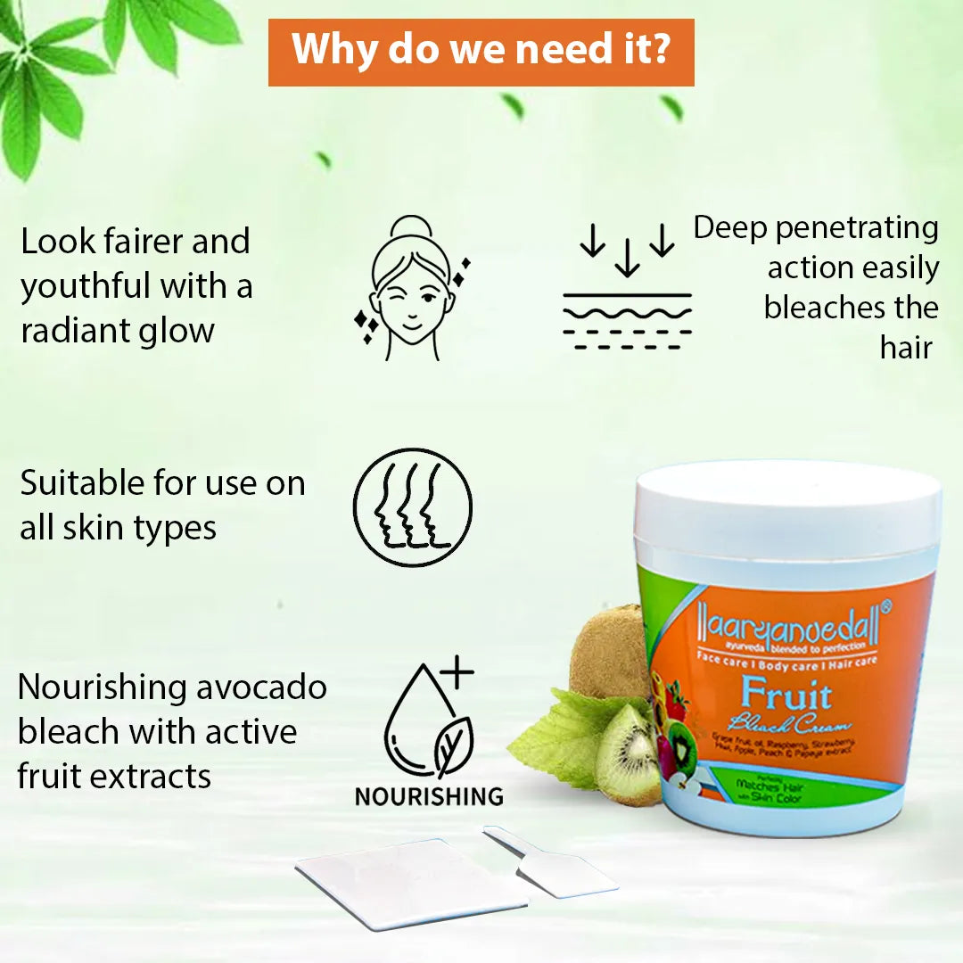 Aryanveda Fruit Bleach Cream - 43g
