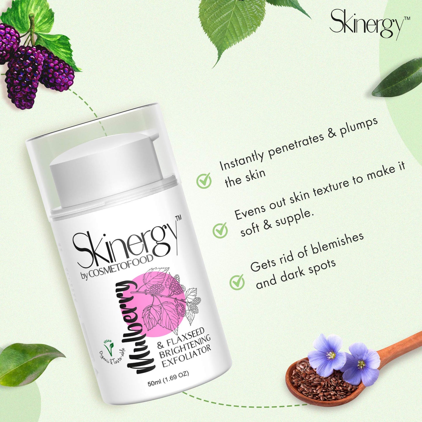 SkinEnergy Mulberry and Flaxseed Exfoliator - 50ml