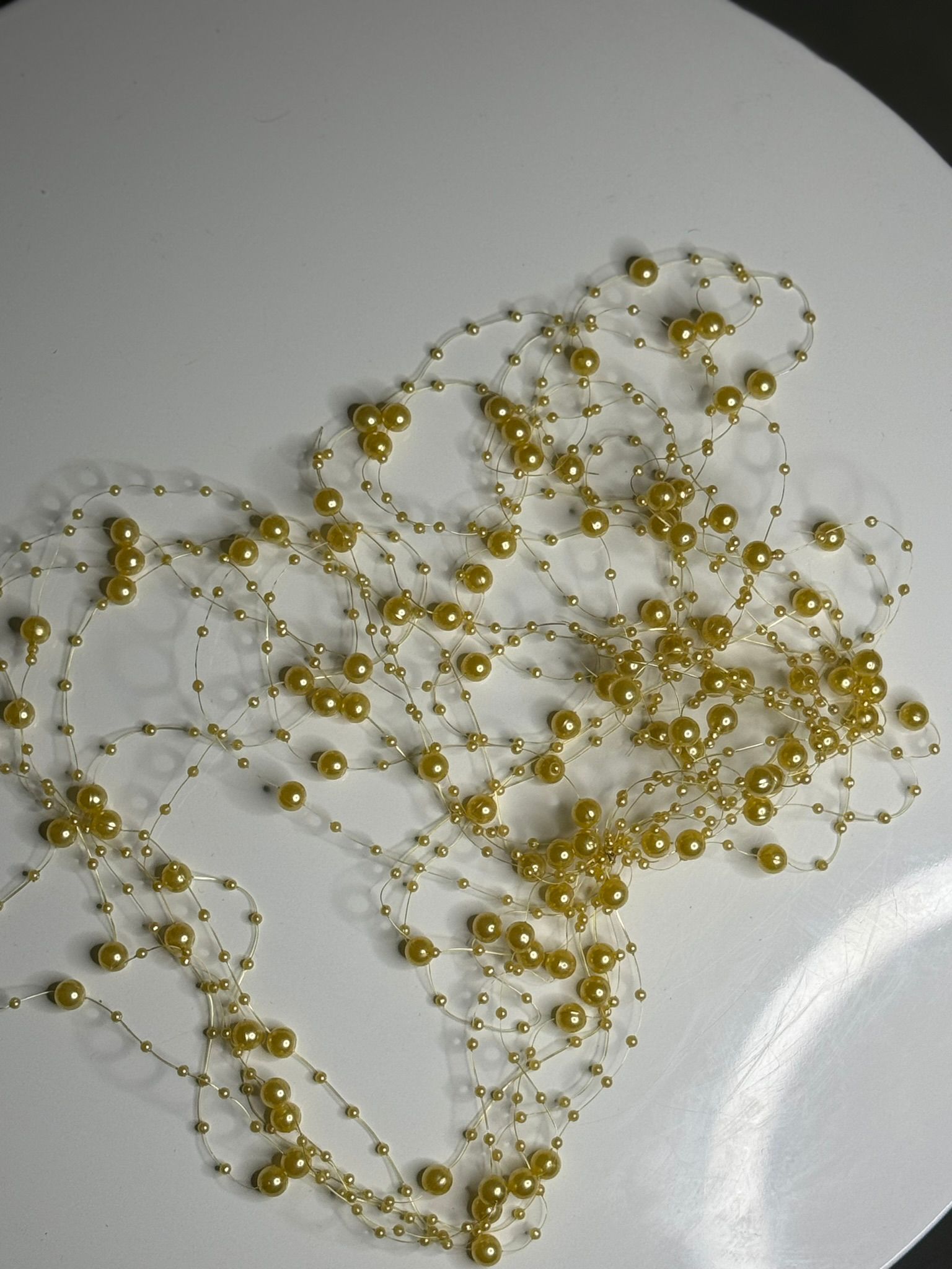 Golden Bead Hair Accessory