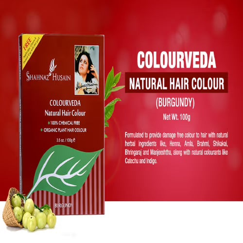 Shahnaz Husain Colourveda Burgundy Henna Hair Color (100gm)