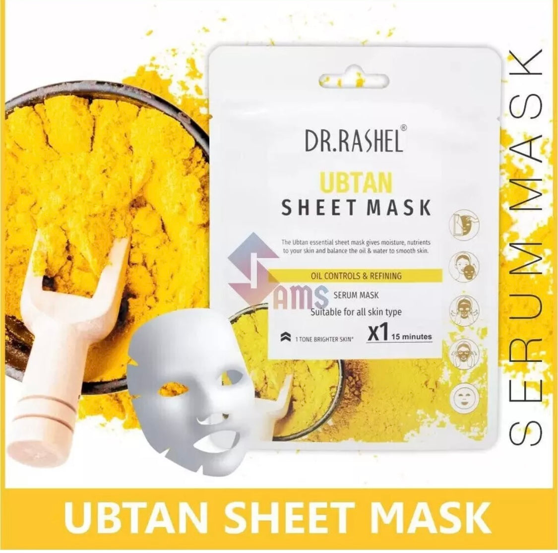 Dr. Rashel Sheet Mask Ubtan for Skin Brightening