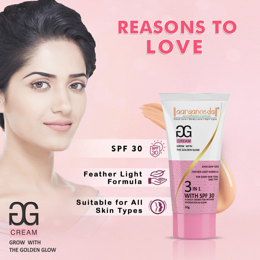 Aryanveda GG Cream The Golden Glow SPF 30 - 30g