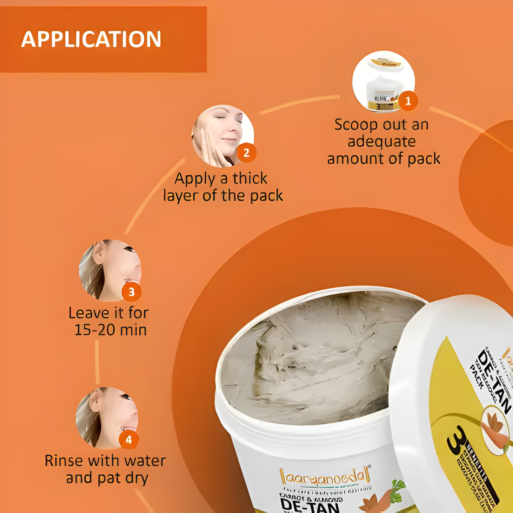 Aryanveda De-Tan Face Mask - 200g