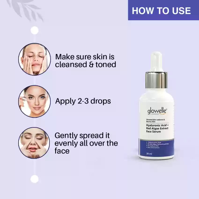 Aryanveda Glowelle Hyaluronic Glass Glow Face Serum - 30ml