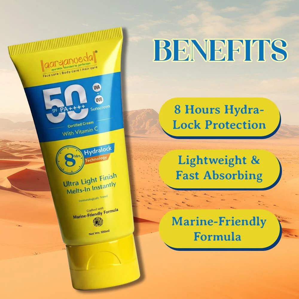 SPF 50 PA++++ Sunscreen With Vitamin C - 100 ml