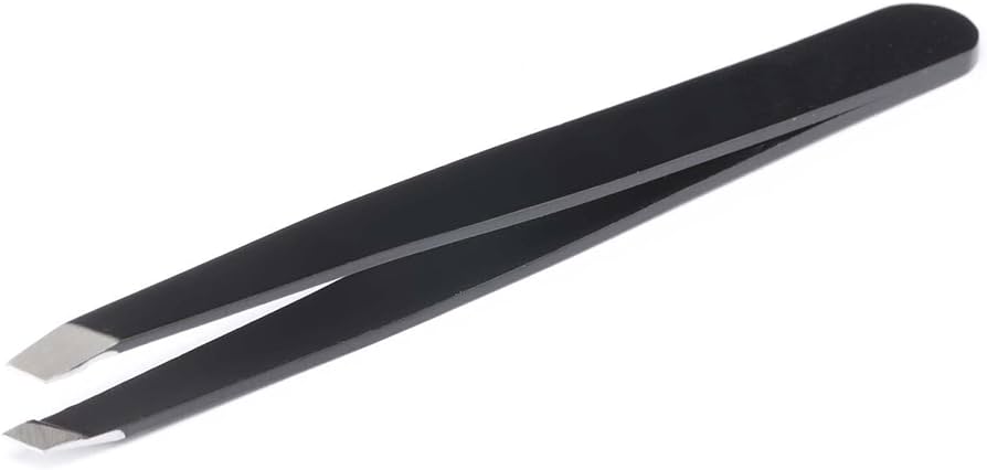 Black Slant Tweezers for Brows - 1pc