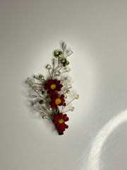 Maroon flower Hair Accessory