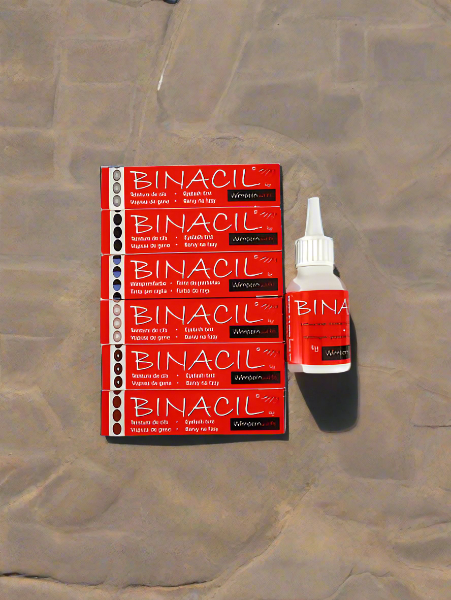 Binacil 6 Tint colours + Peroxide 50mls