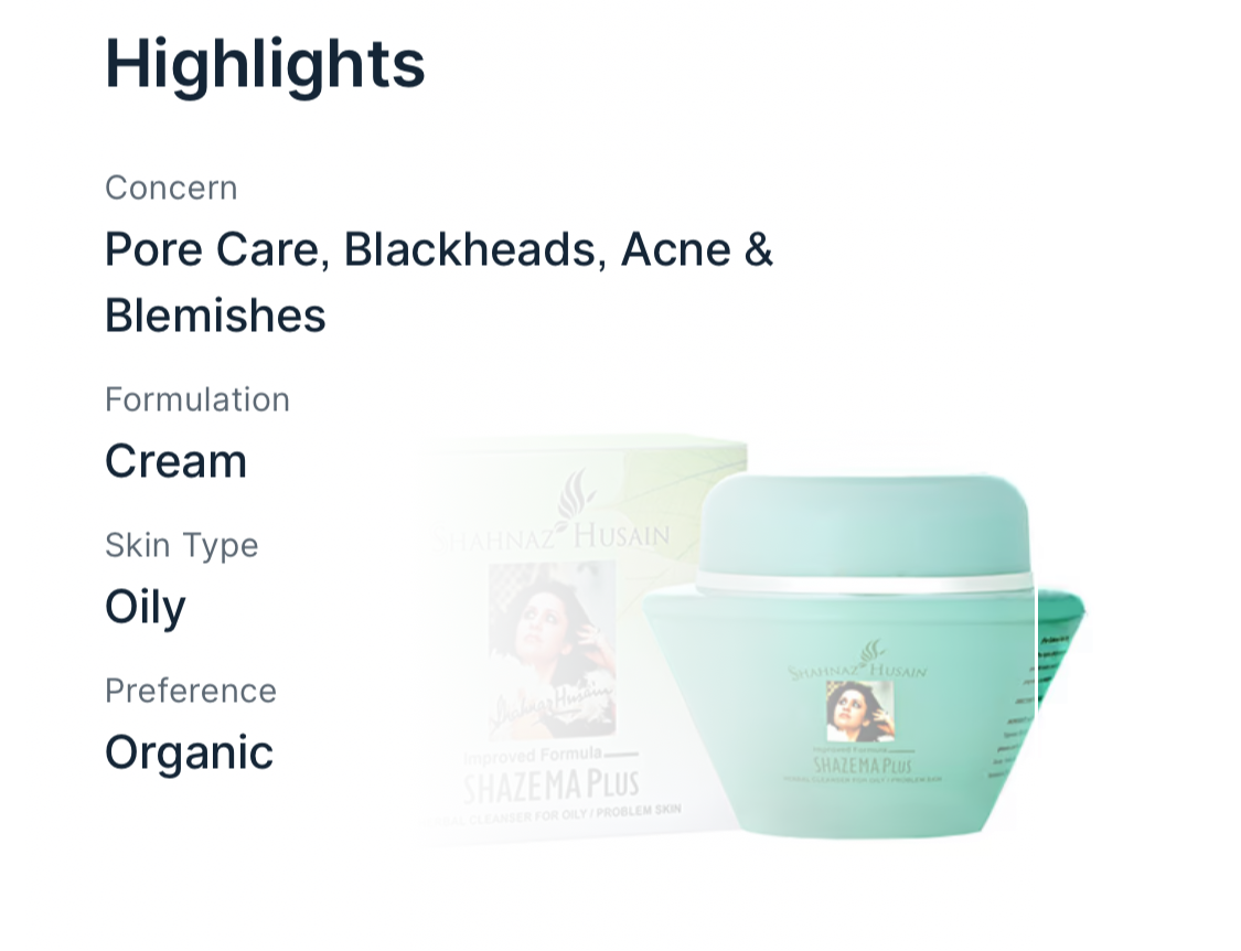 Shahnaz Husain Shazema oil Control Cleanser (40gm)