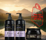 LUXSILK No Yellow Botox Keratin Shampoo, Conditioner 300ml and Mask 200ml