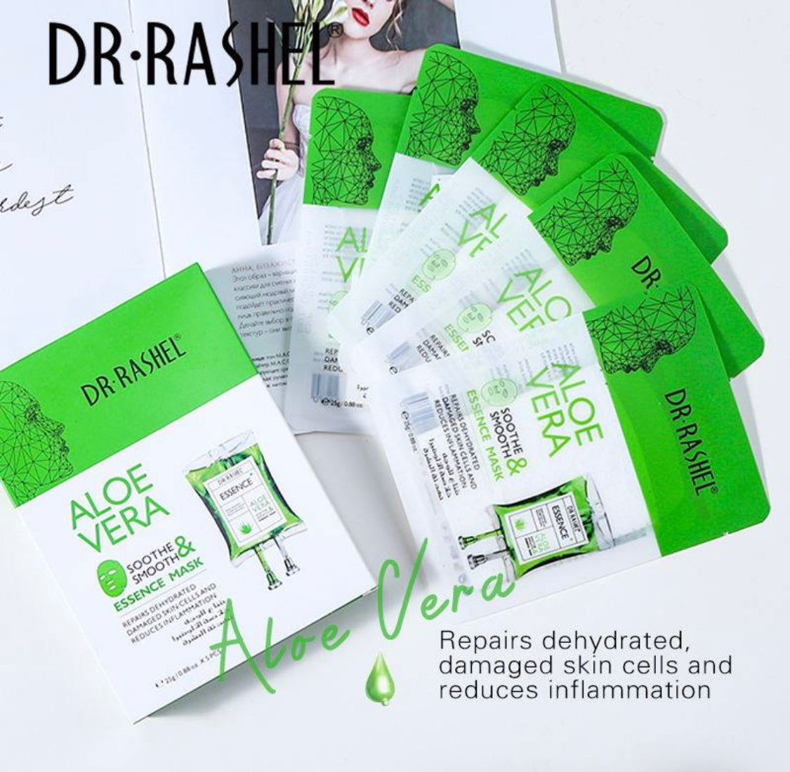 Dr.Rashel Aloe Vera Soothe & Smooth Essence Mask - 1-Mask