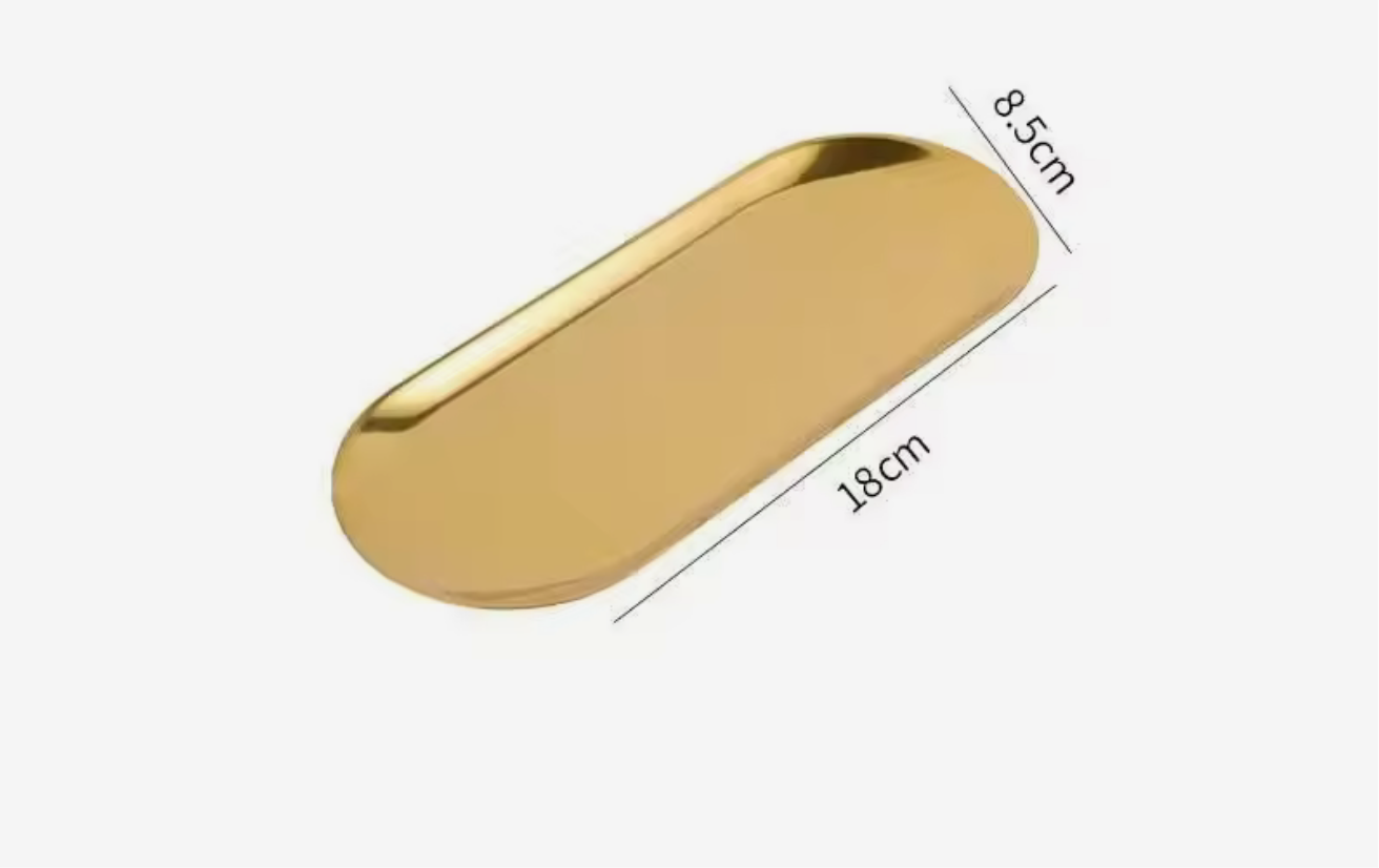 Stainless Steel Style Golden Plate for Salon 8.5cm*18cm*