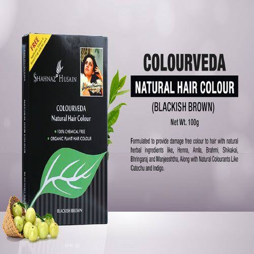 Shahnaz Husain Colourveda Blackish Brown Henna Hair Color - 100g