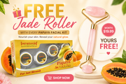 Aryanveda Papaya Anti Blemish Facial Kit 210gm + FREE Rose Quartz Jade Roller worth $19.99