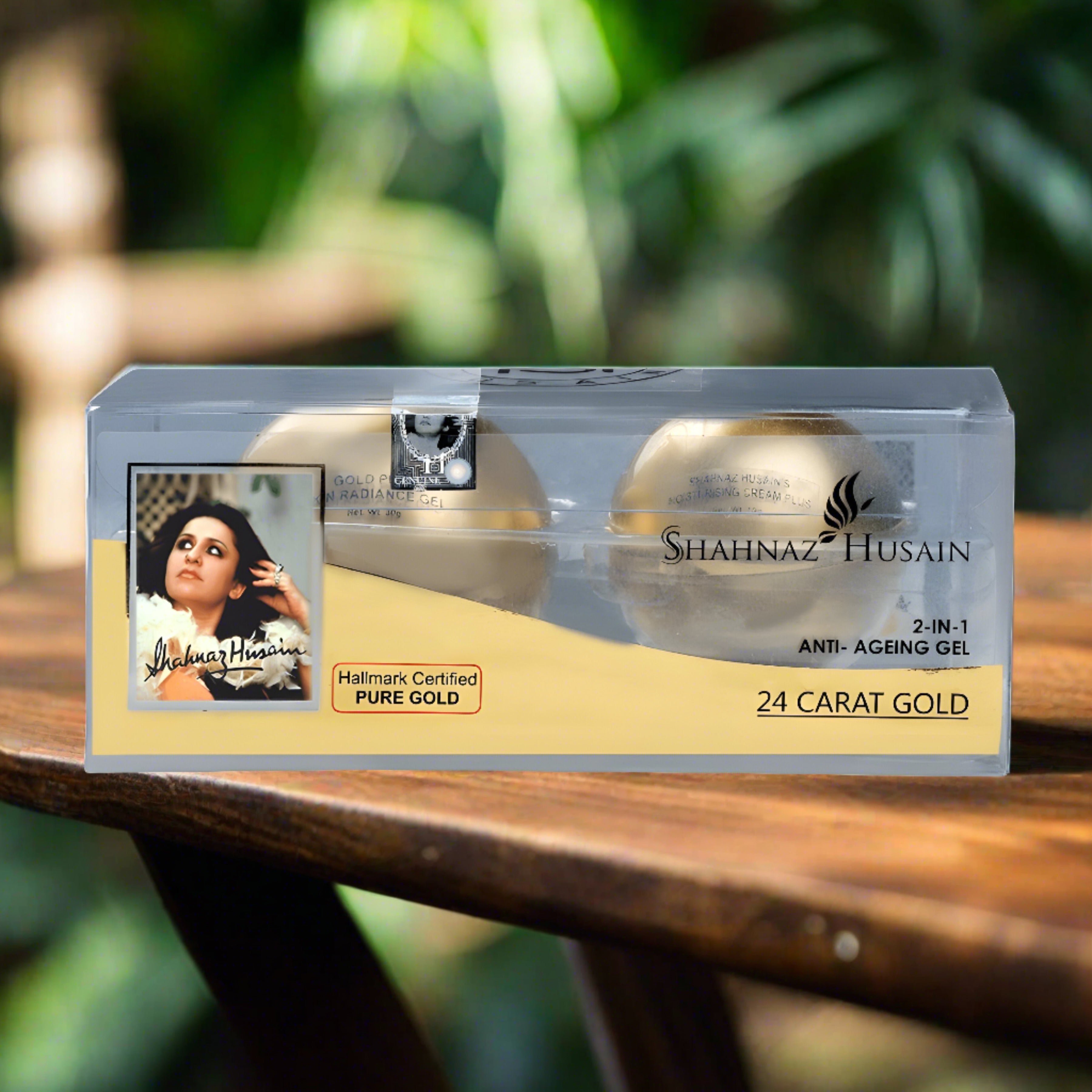 alt="Shahnaz Husain 24 Carat Skin Gel and Moisturising Cream"