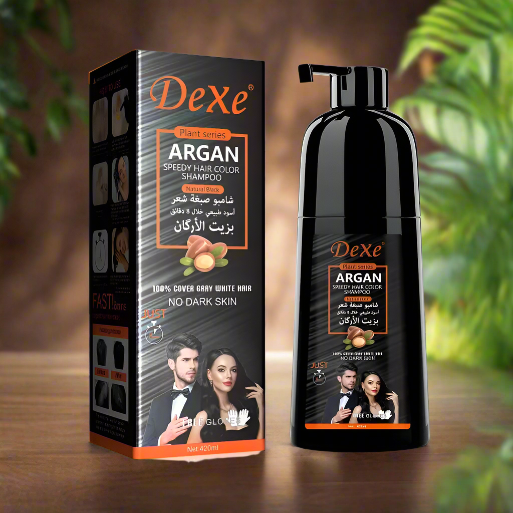 Dexe Argan oil Hair Colour Shampoo - Dark Brown ( Ammonia Free)