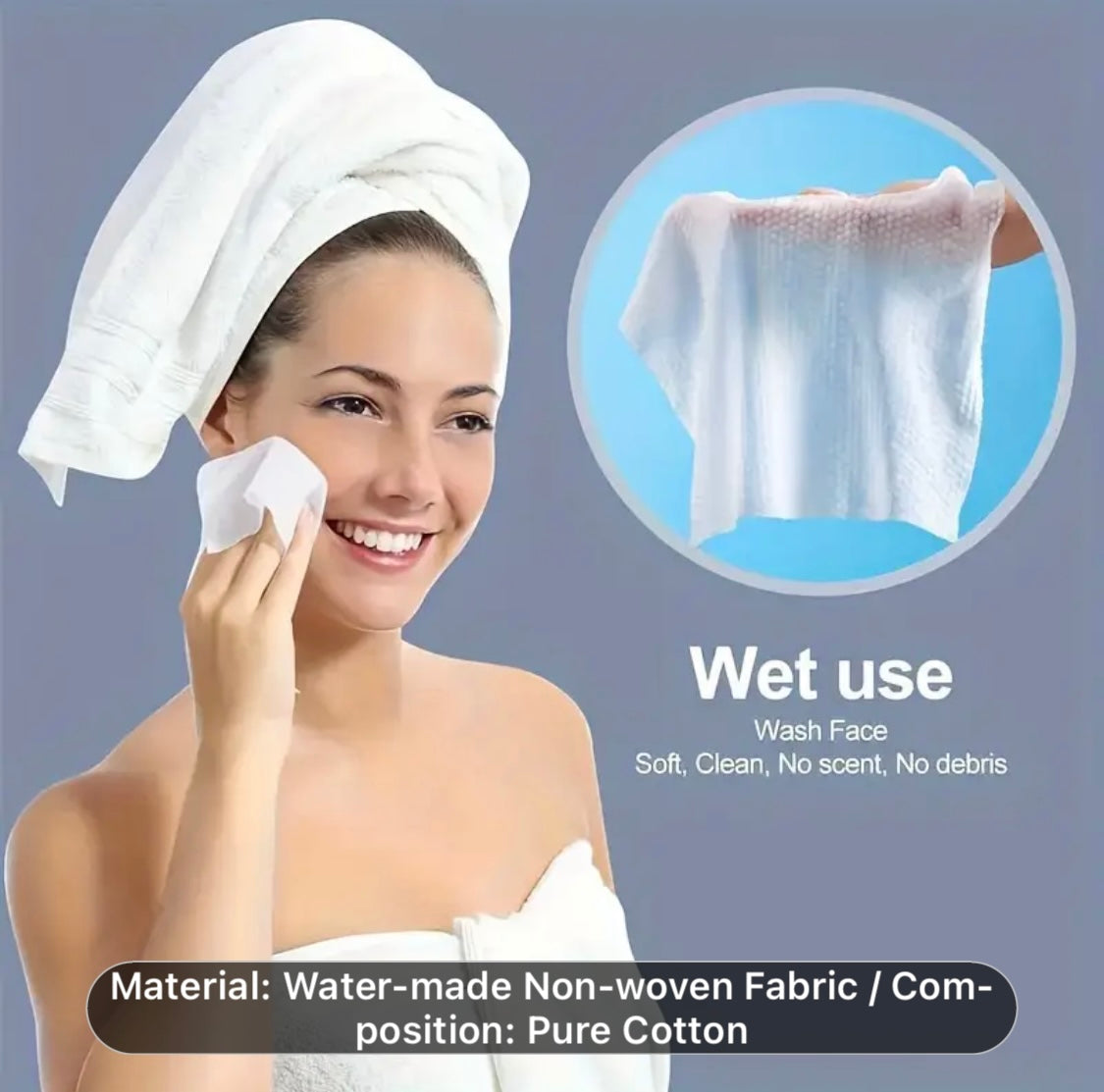 Disposable Facial Wipes roll ( pack of 80)