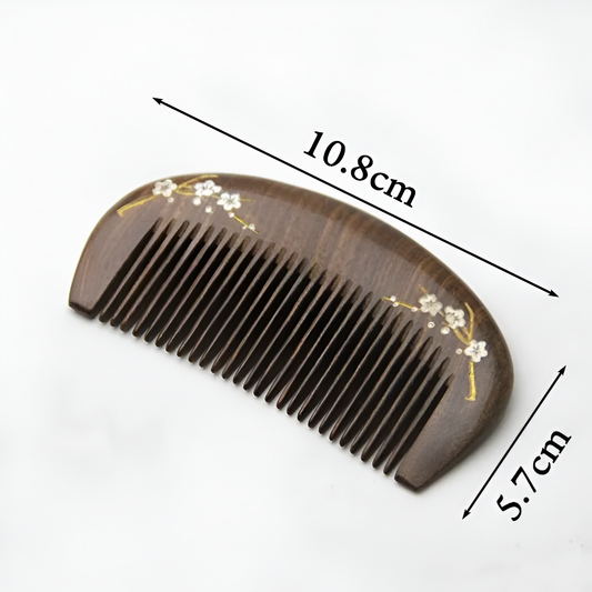 Natural Gold Small Sandalwood Comb - Anti Hair Loss Comb