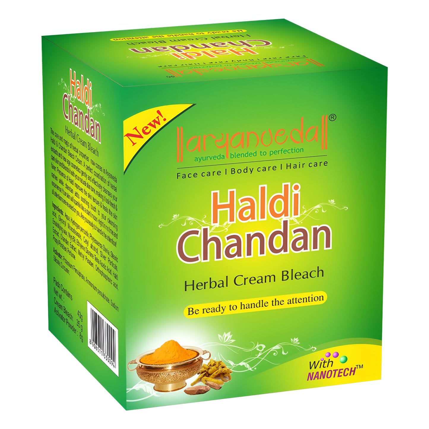 Aryanveda Haldi Chandan Bleach Cream - 43g