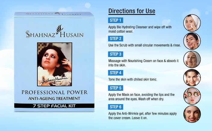 Shahnaz Husain Professional Power Anti-Aging Facial Kit (Pack of 7)