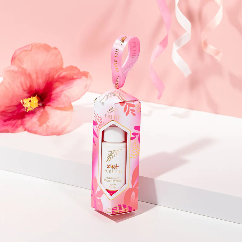 Pure Fiji Christmas Gift Pack Hanging Lotion Ornament Guava