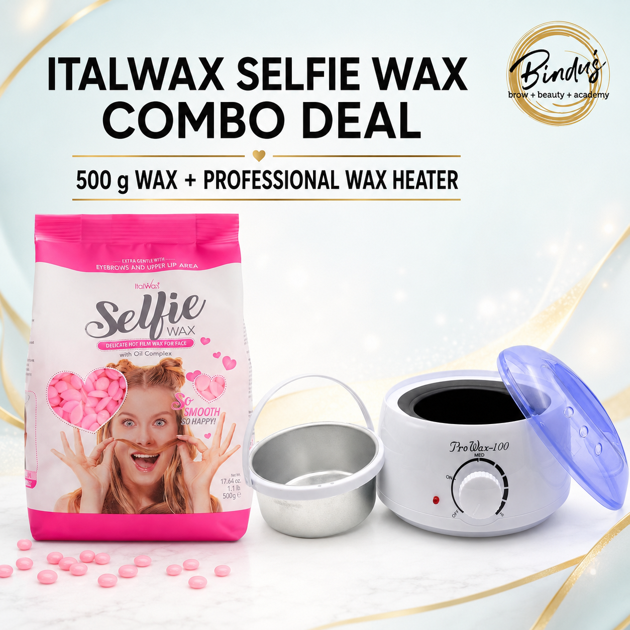 Selfie Face Wax Starter Combo | 500ml Digital Wax Heater + Film Wax NZ
