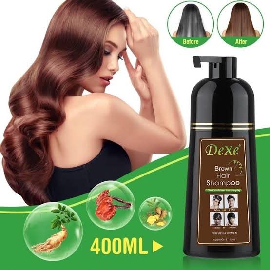 Dexe Hair Color Shampoo Dark Brown Two In One 400ml