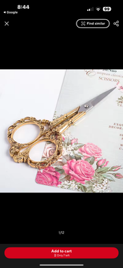 Golden Scissors for Eyebrows and Nails.