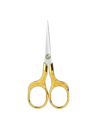 Golden Stainless Steel Scissors for Eyebrows and Nails